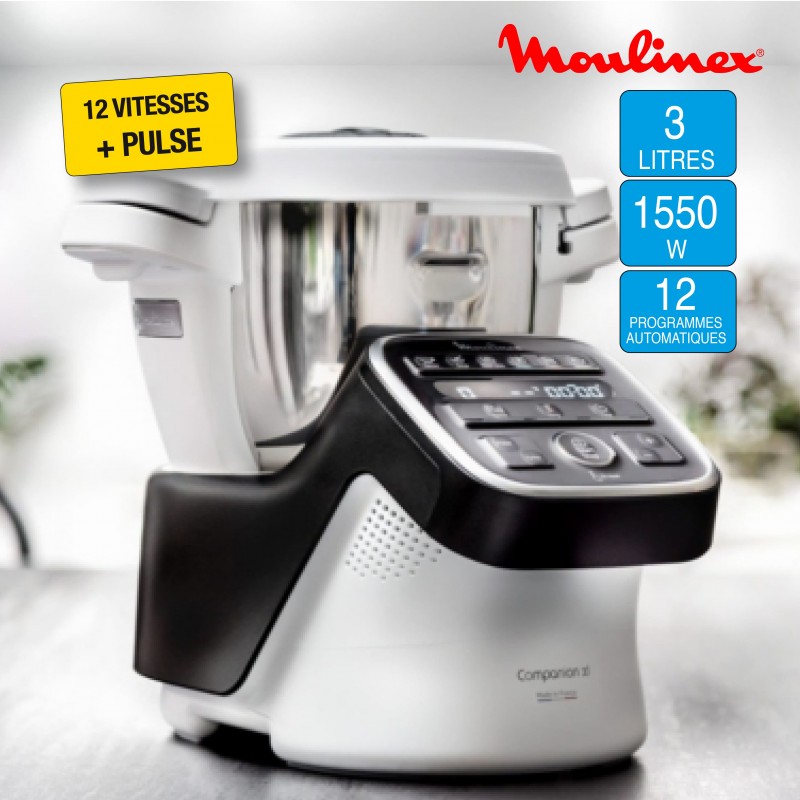 Robot cuiseur MOULINEX COMPANION XL SILVER HF805810 Moulinex en blanc