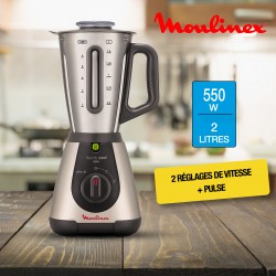 MOULINEX LM320 811173 BLENDER NOIR FACICLIC STEEL BOL INOX