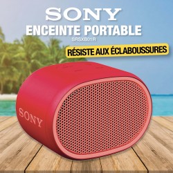 ENCEINTE SONY ROUGE SRSXB01R