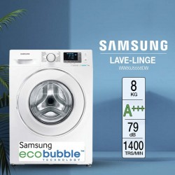 LAVE LINGE FRONT SAMSUNG 8KG 1400TRS ECO BUBBLE A+++ BLANC