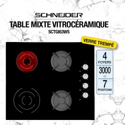 Table mixte vitrocéramique...